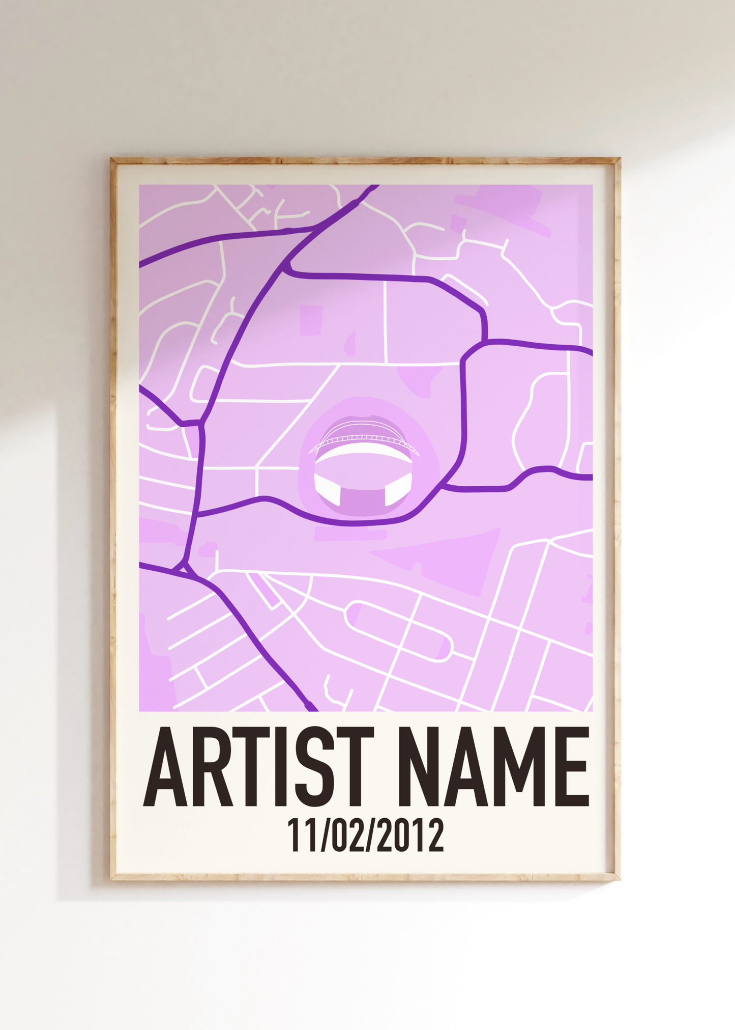 Concert Map Custom Art Print