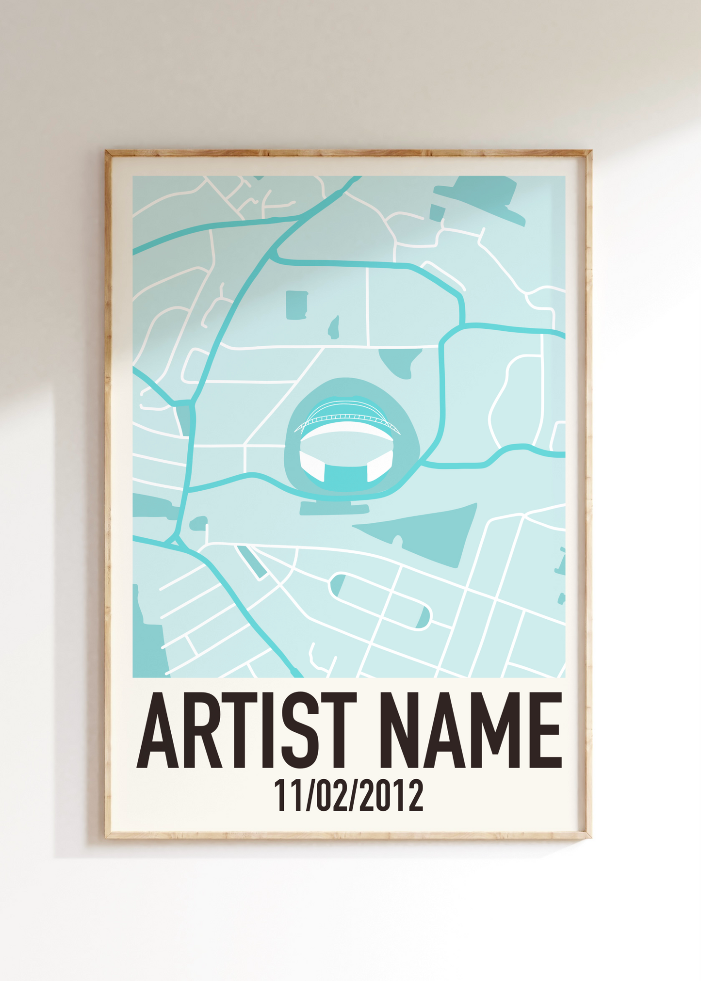 Concert Map Custom Art Print