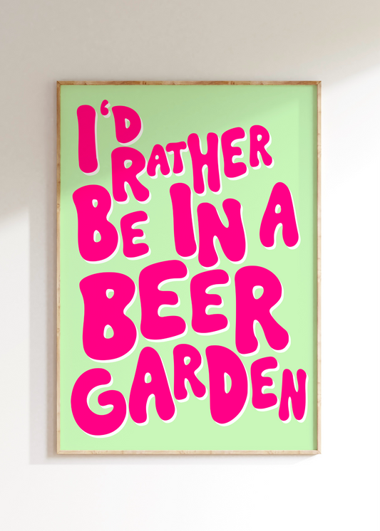 Beer Garden Art Print