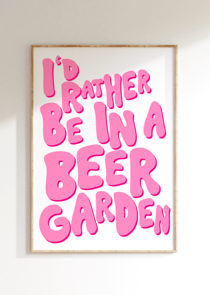 Beer Garden Art Print