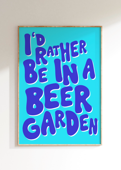 Beer Garden Art Print