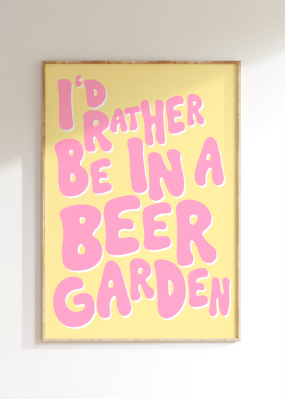 Beer Garden Art Print