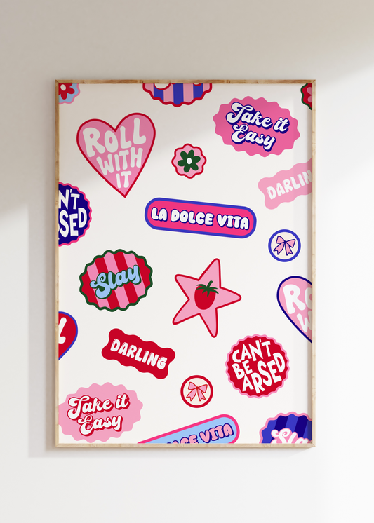 Sticker Art Print