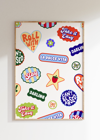 Sticker Art Print