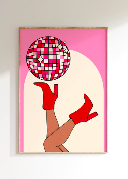 Funky Legs Disco Art Print