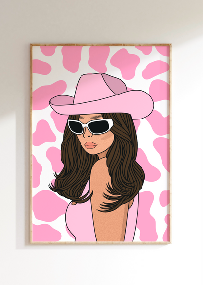 Cowgirl Art Print