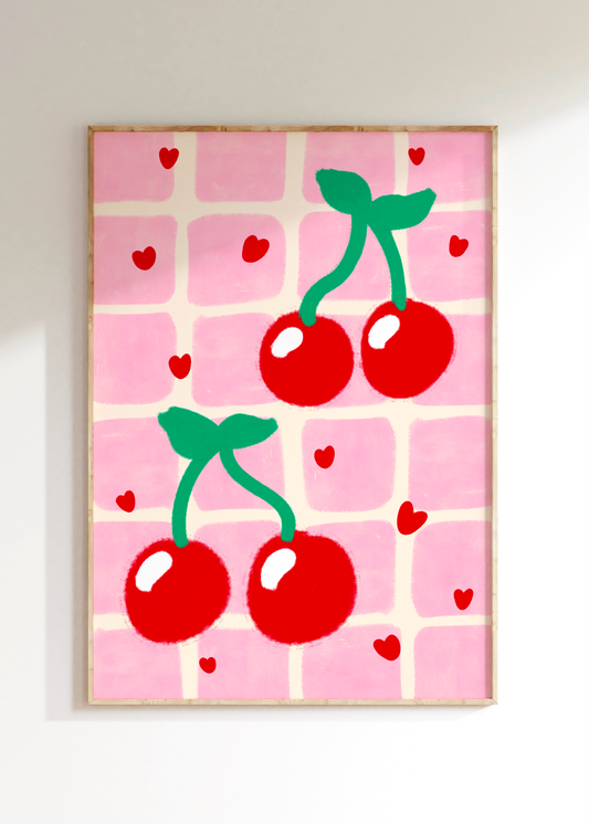 Cherries Painting Art Print