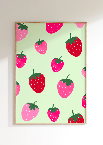 Cute Strawberry Art Print