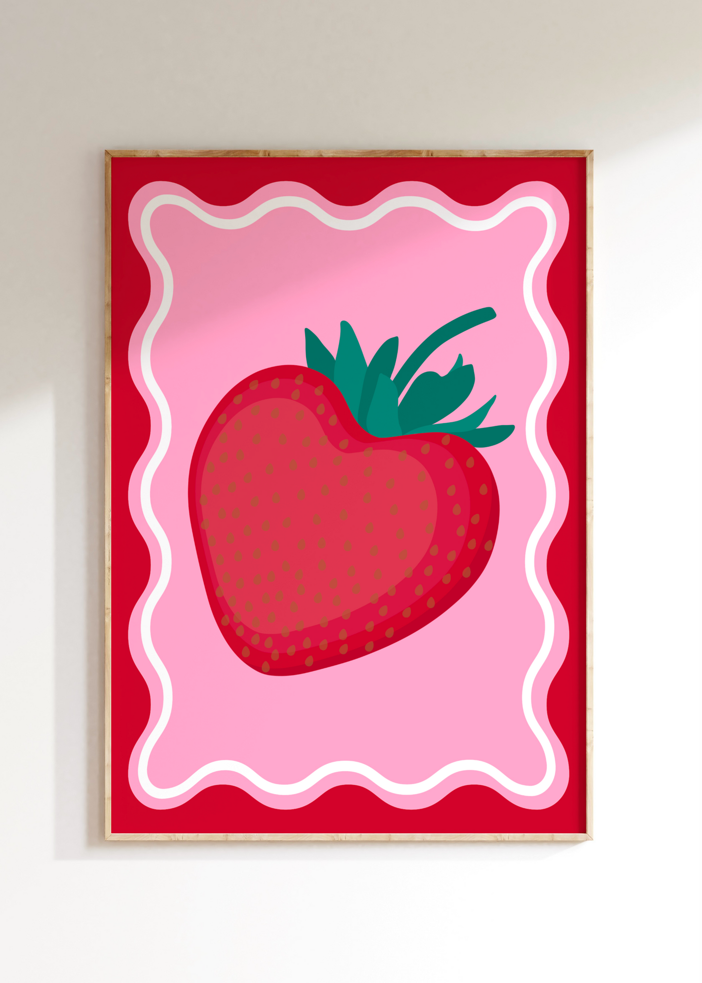 Heart Strawberry Art Print