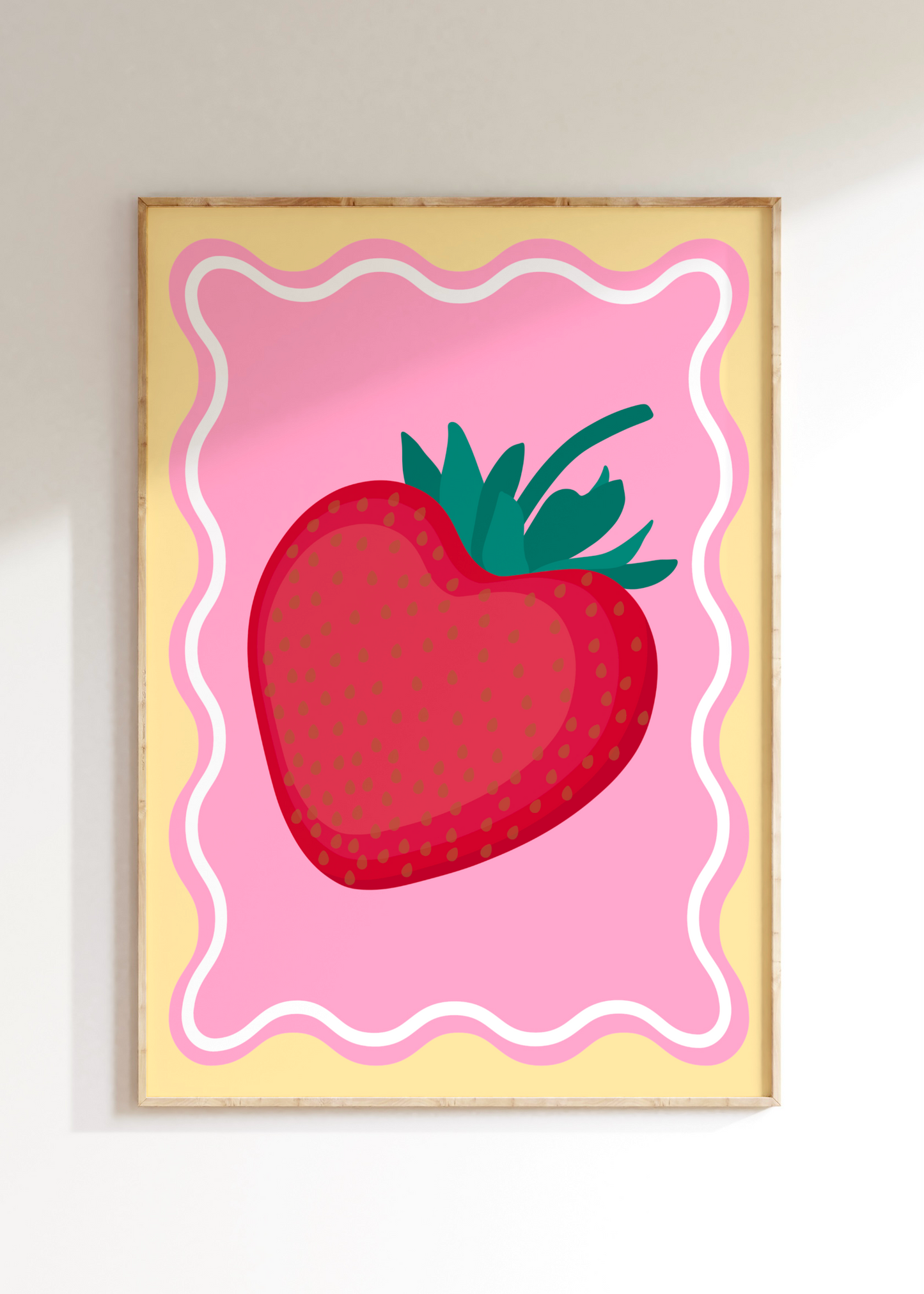 Heart Strawberry Art Print