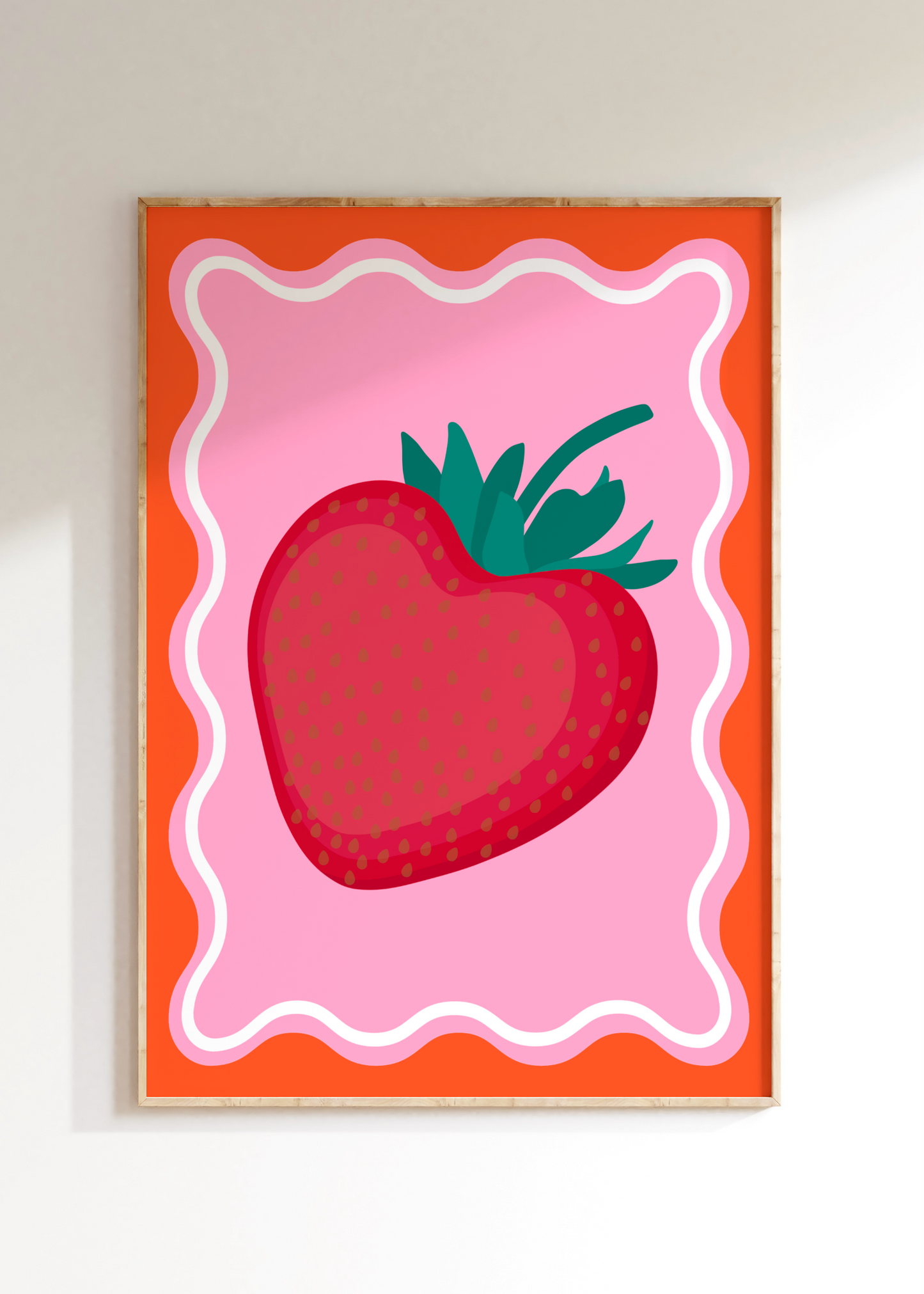 Heart Strawberry Art Print