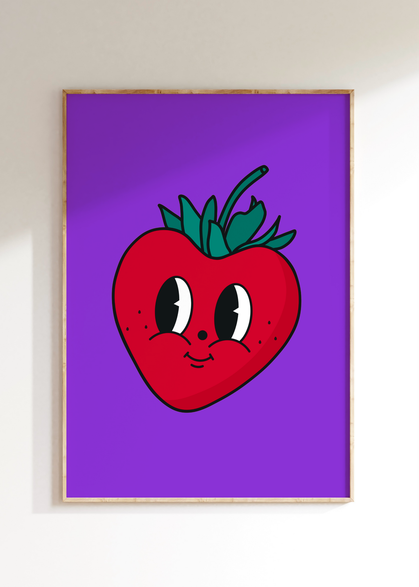 Cartoon Strawberry Art Print