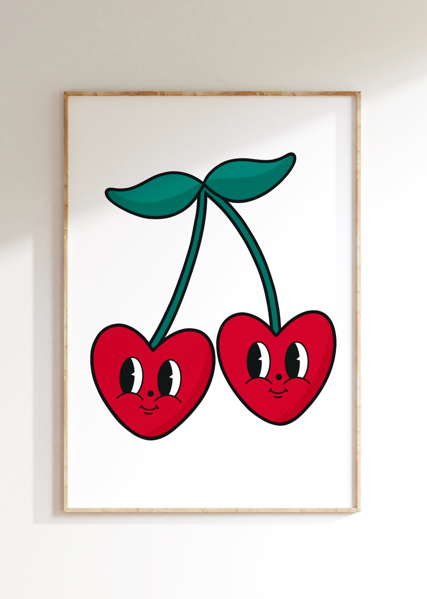 Cartoon Cherries Art Print