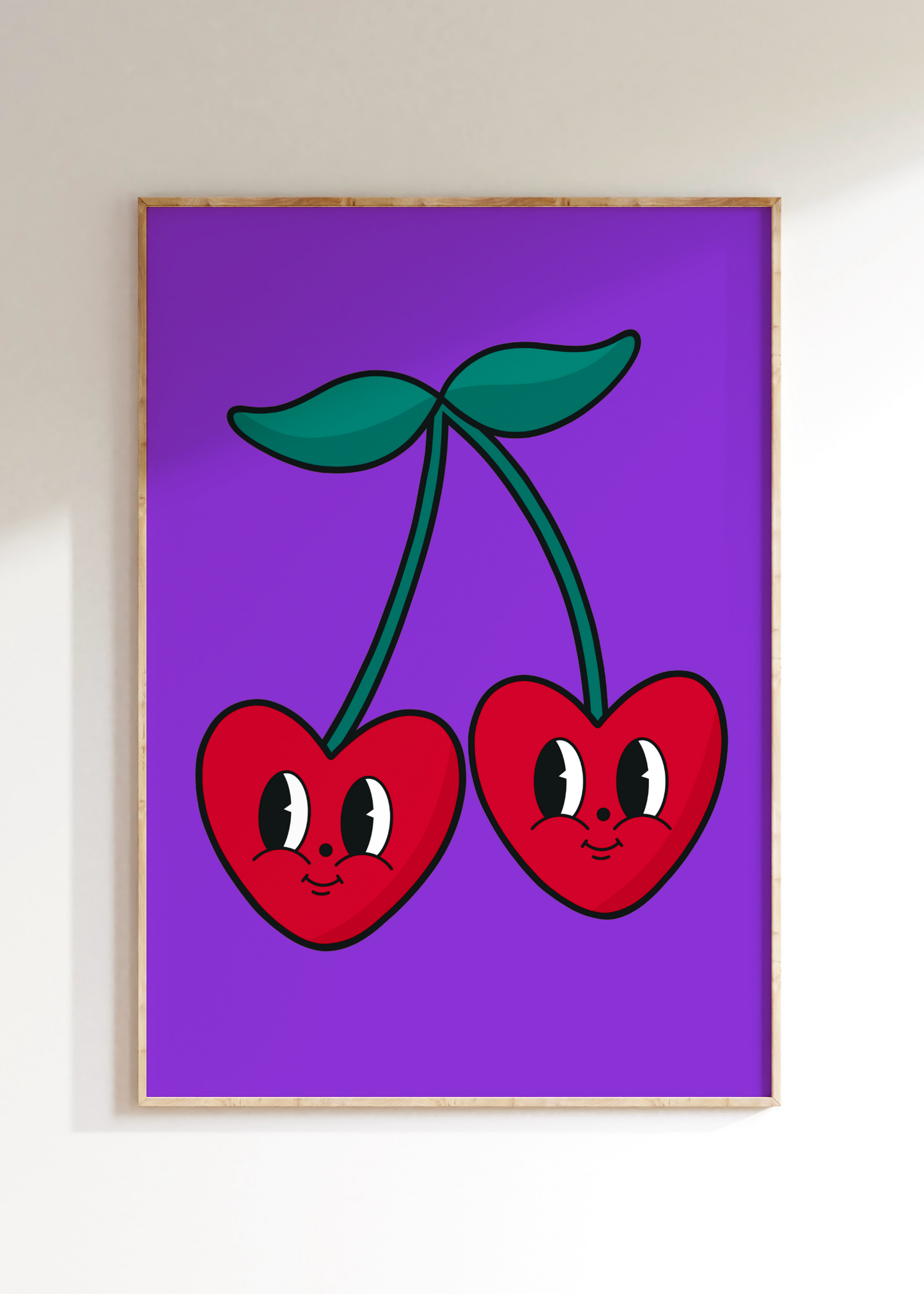 Cartoon Cherries Art Print