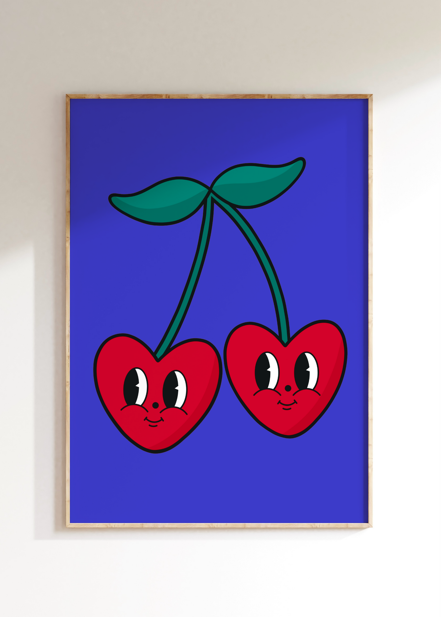 Cartoon Cherries Art Print