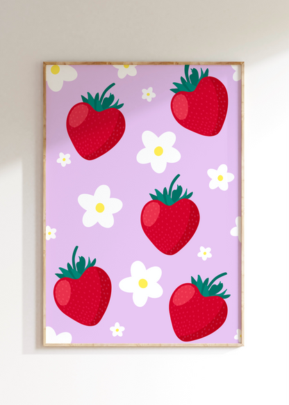 Strawberry Flower Art Print