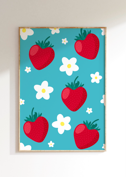 Strawberry Flower Art Print