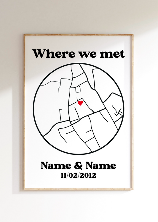 Where We Met Custom Art Print