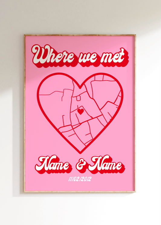 Where We Met Custom Art Print