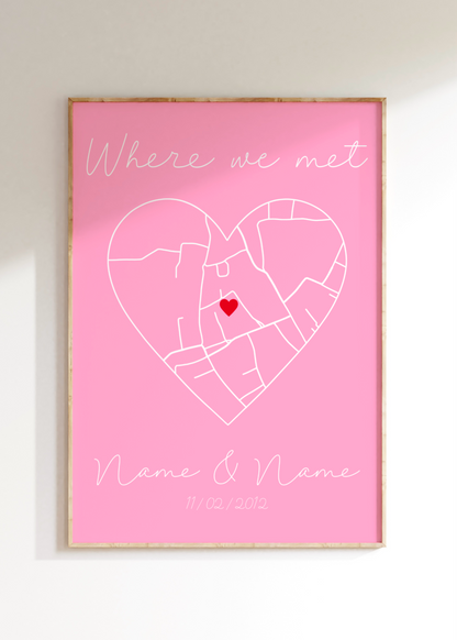 Where We Met Custom Art Print