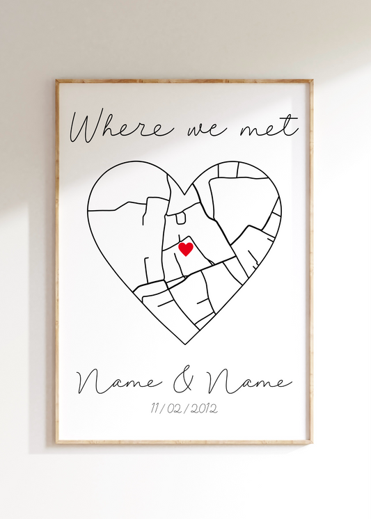 Where We Met Custom Art Print