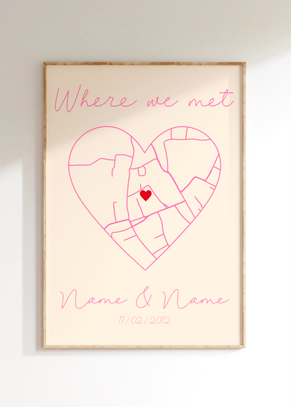 Where We Met Custom Art Print