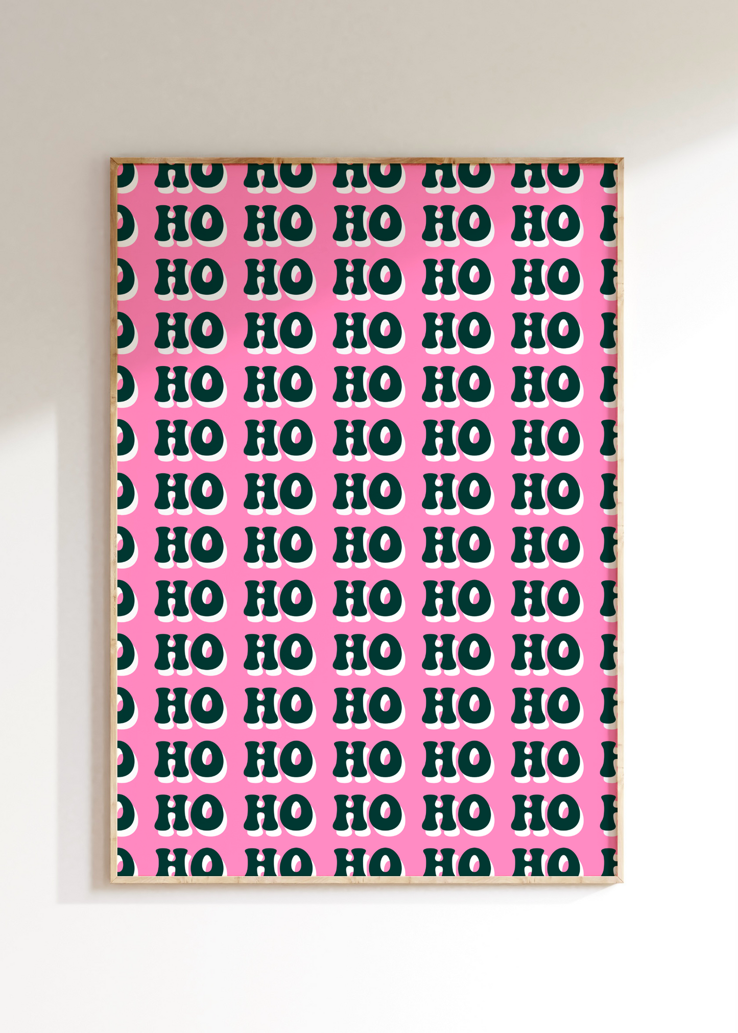 Ho Ho Ho Pattern Art Print