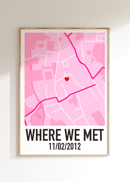 Where We Met Custom Art Print