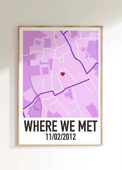 Where We Met Custom Art Print