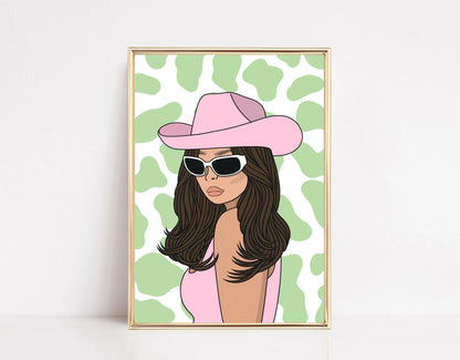 Cowgirl Art Print