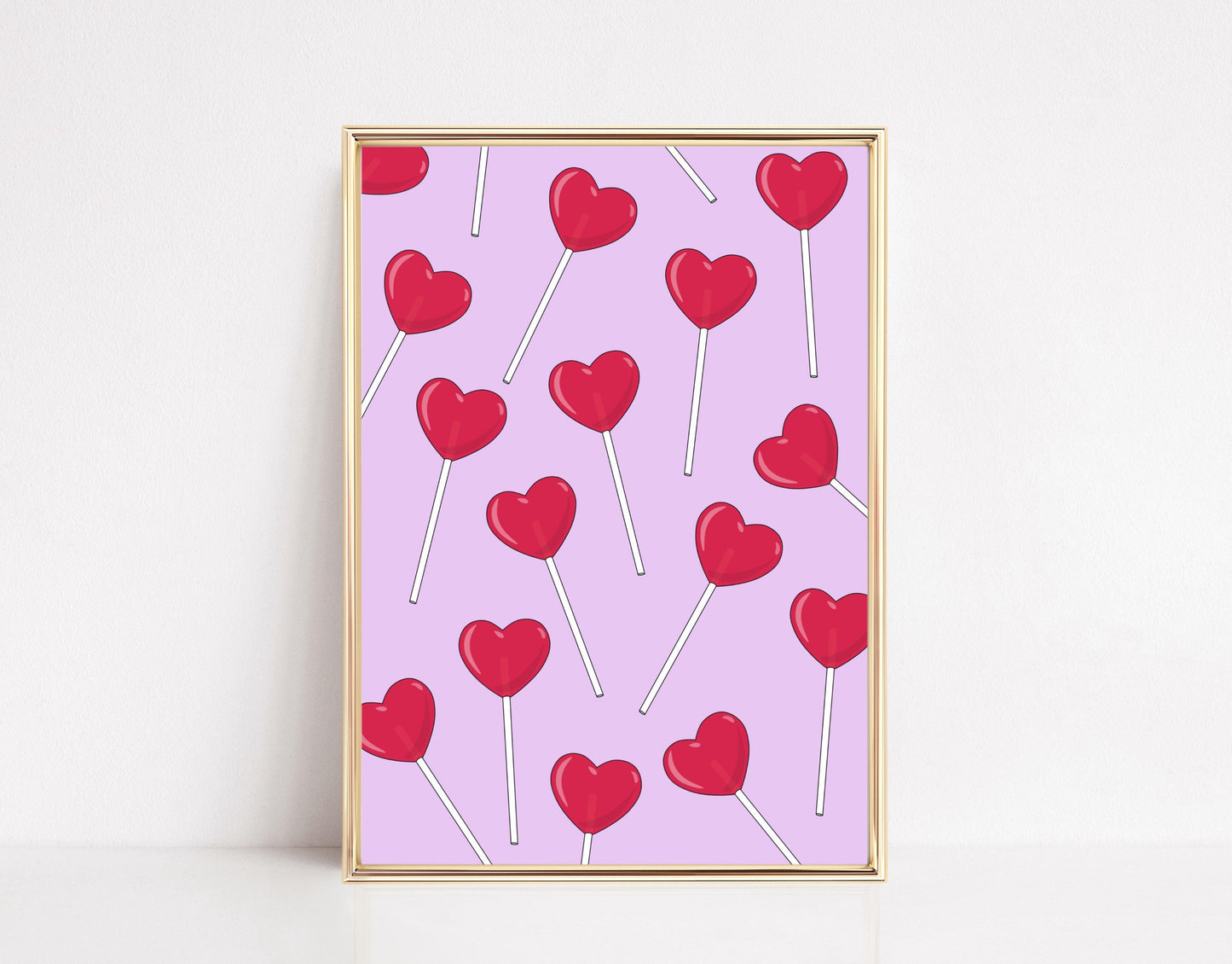 Heart Lolly Art Print