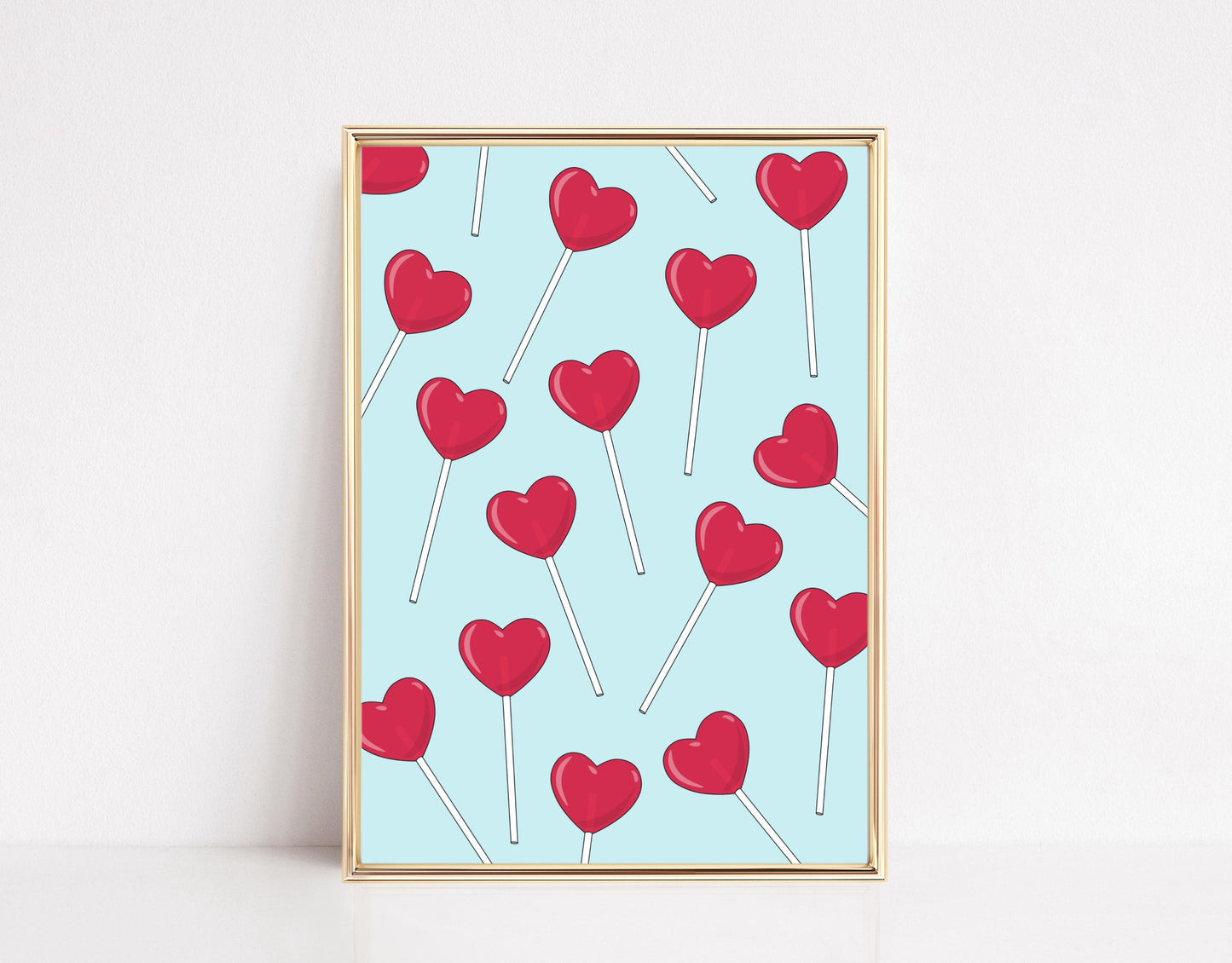 Heart Lolly Art Print