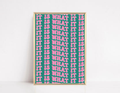 Slogan Pattern Art Print