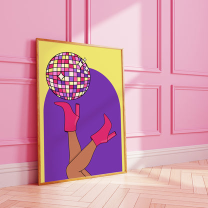 Funky Legs Disco Art Print