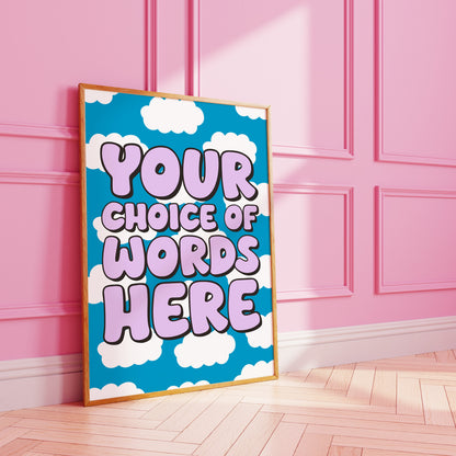 Custom Cloud Art Print