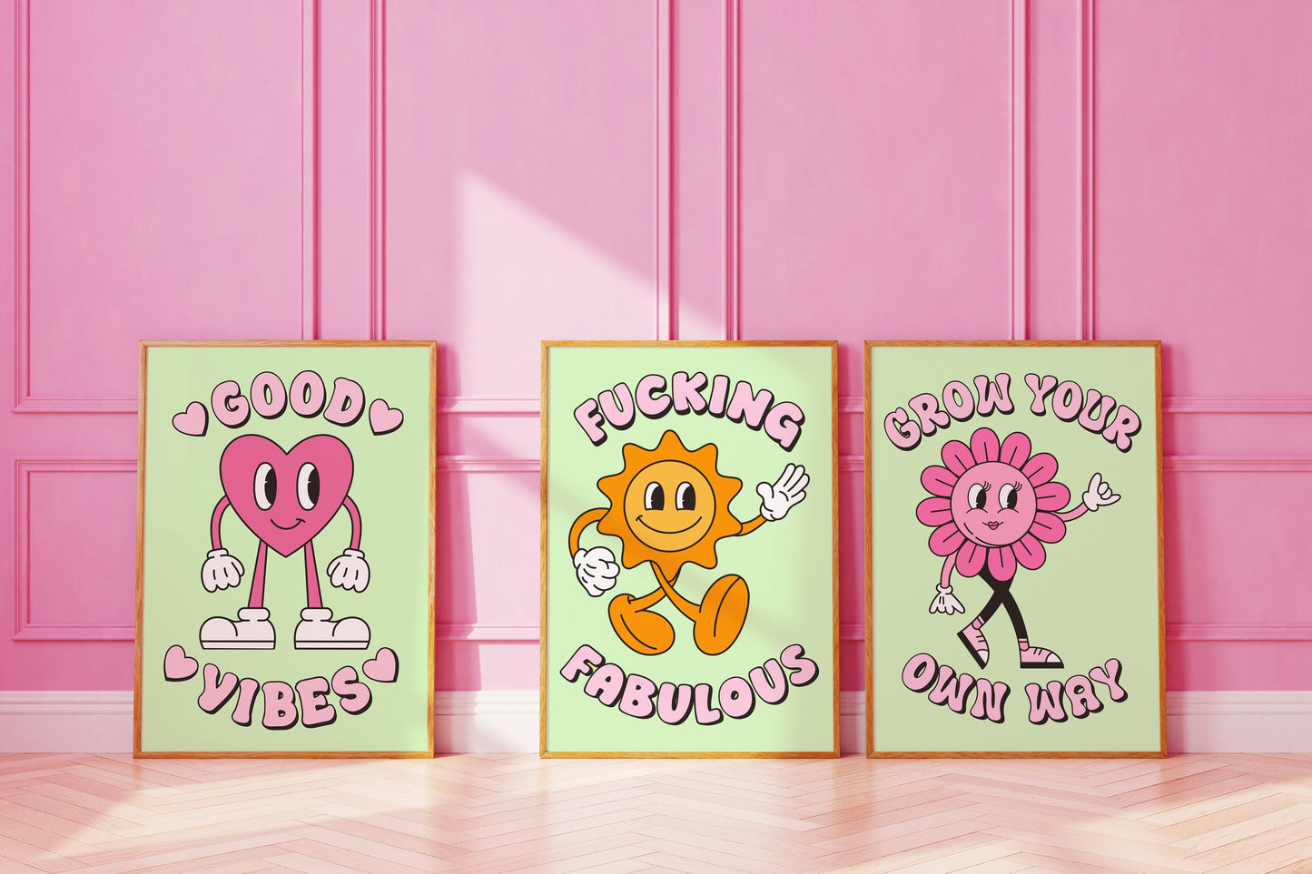 Funky Cartoon Art Print Set