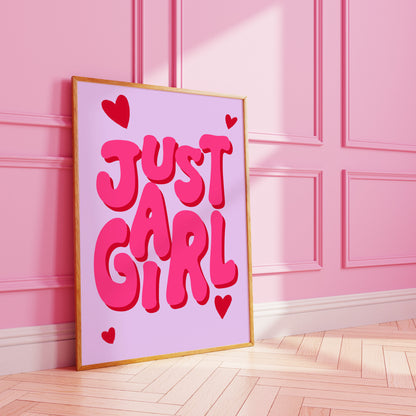 Just A Girl Art Print