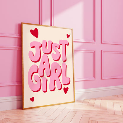 Just A Girl Art Print