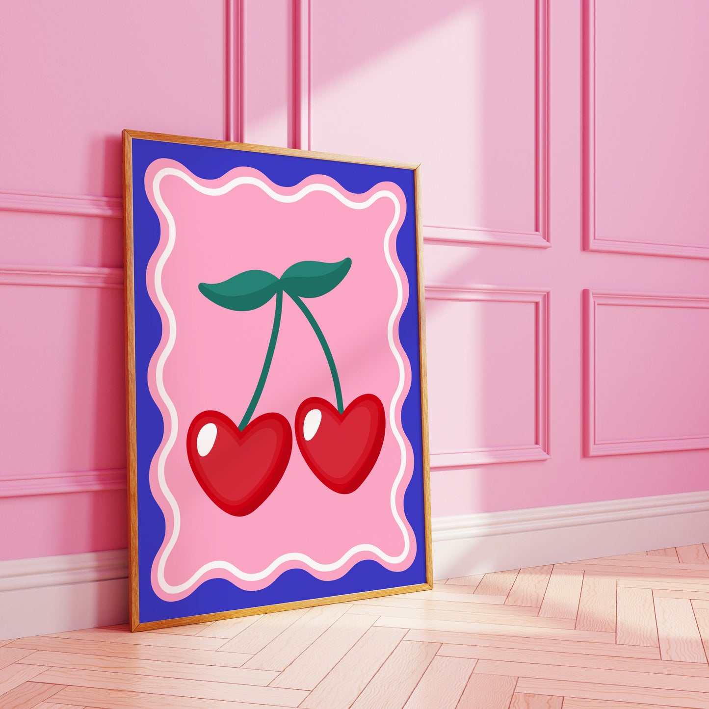 Wavy Cherries Art Print